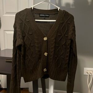 Kendall + Kylie Crochet Top and Cardigan Set